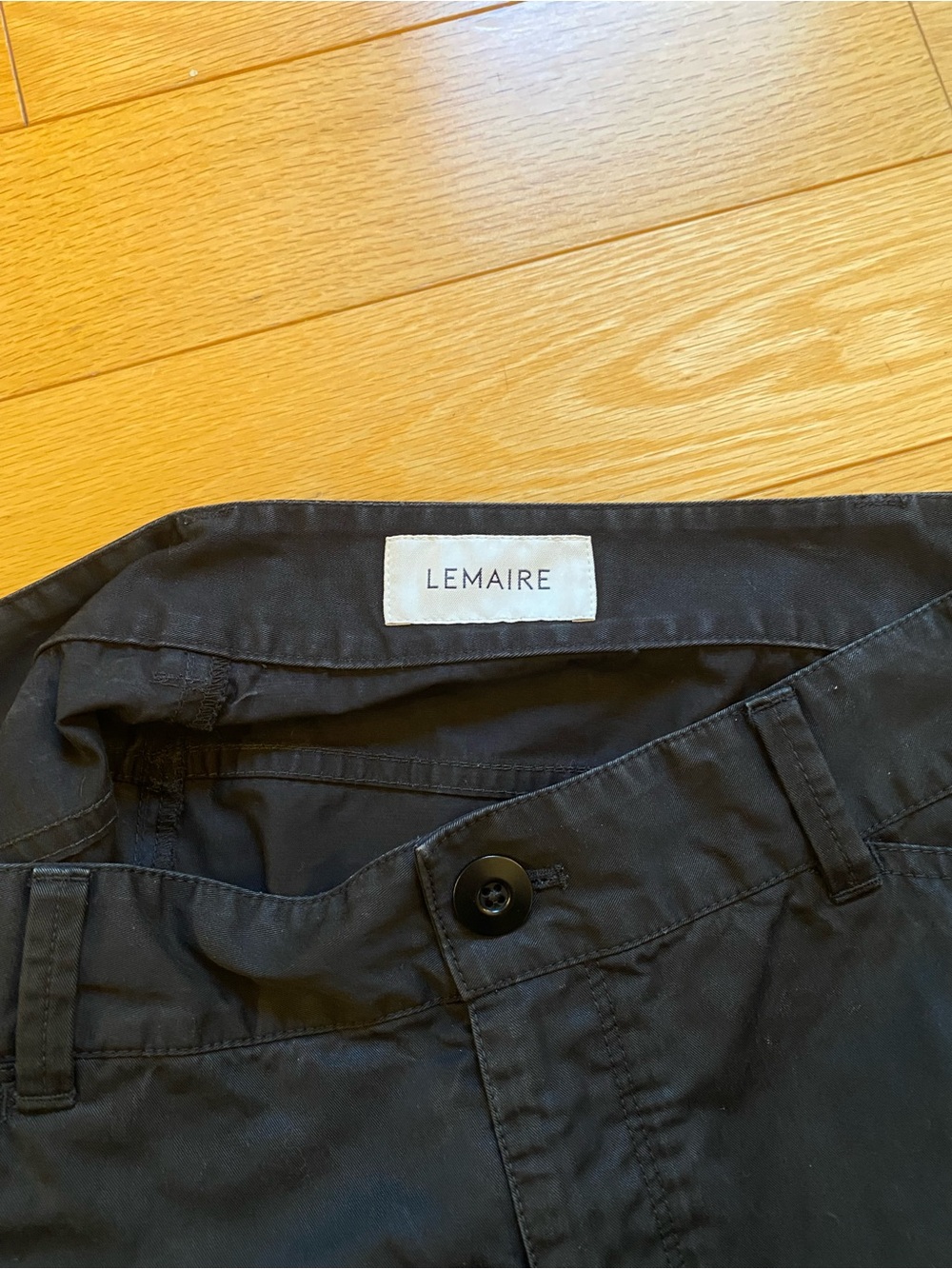 Lemaire Black Flat-Front Men's Shorts